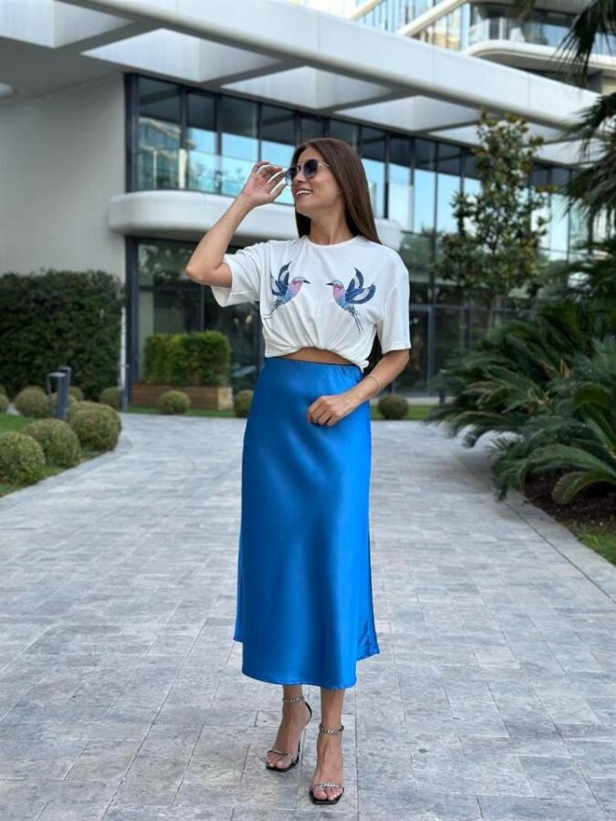 15806 Saten Etek - Saks - 1