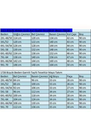 1732 Büyük Beden Balıkçı Yaka Fermuarlı Mayo - Siyah - 2