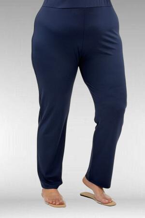 1733 Büyük Beden Fermuarlı Tesettür Mayo - Laci Yaprak Desenli-Laci - 3