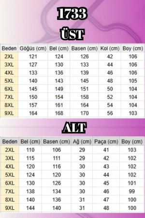 1733 Büyük Beden Fermuarlı Tesettür Mayo - Yaprak Desen Mor-Siyah - (1)