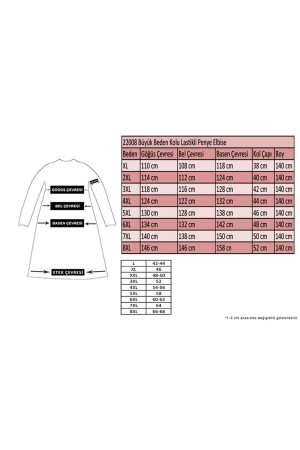 22008 Büyük Beden Kolu Lastikli Penye Elbise-Mürdüm - 2
