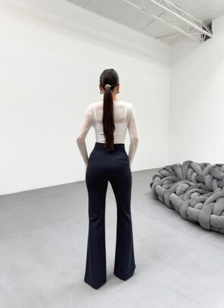 230 Gr Poly Viscose Full Lycra İspanyol Paça Pantolon - 2