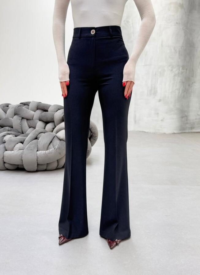 230 Gr Poly Viscose Full Lycra İspanyol Paça Pantolon - 4