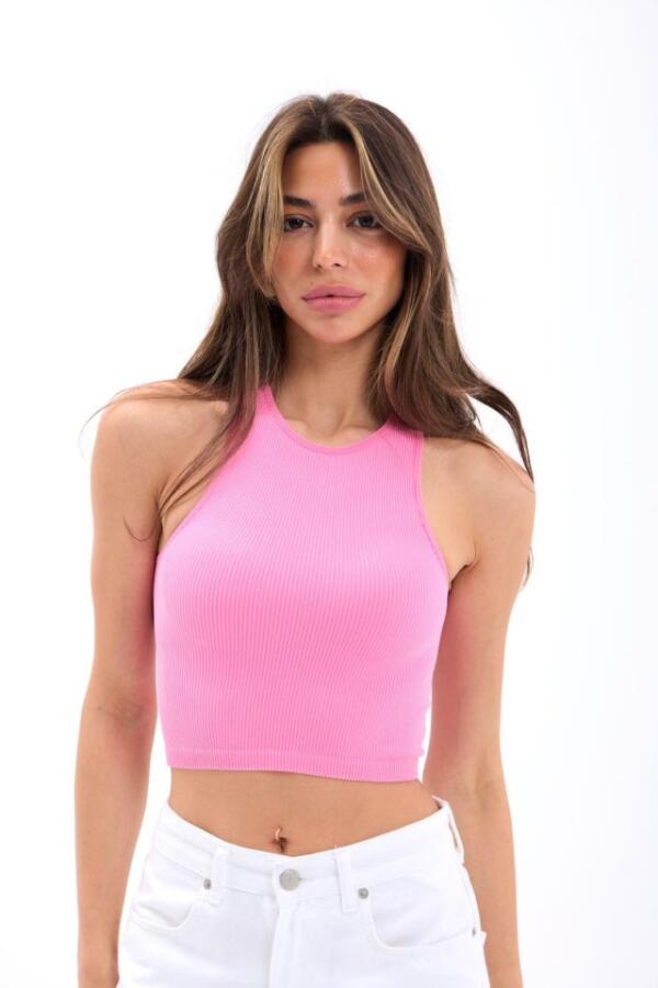 2501 SPORCU YARIM T-SHİRT-PEMBE - 4