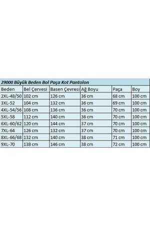 29000 Büyük Beden Bol Paça Kot Pantolon - Buz Mavi - 2
