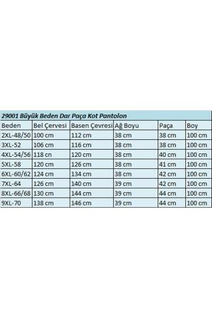 29001 Büyük Beden Dar Paça Kot Pantolon - Mavi - 2