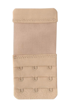 3 Adet Beyaz Siyah Ten Lastikli Sütyen Uzatma Agrafı Geniş 3 Kancalı Ek Aparat - 3