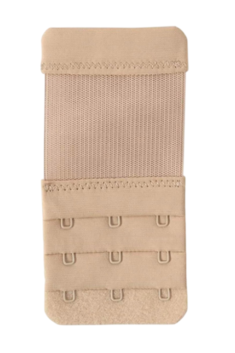 3 Adet Beyaz Siyah Ten Lastikli Sütyen Uzatma Agrafı Geniş 3 Kancalı Ek Aparat - 3