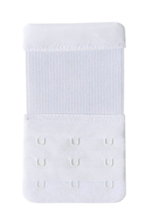 3 Adet Beyaz Siyah Ten Lastikli Sütyen Uzatma Agrafı Geniş 3 Kancalı Ek Aparat - 4