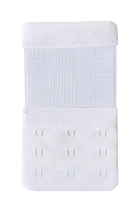 3 Adet Beyaz Siyah Ten Lastikli Sütyen Uzatma Agrafı Geniş 3 Kancalı Ek Aparat - 4