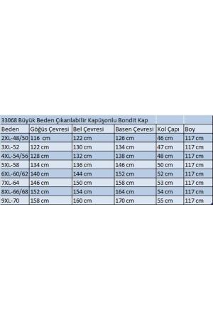 33068 Büyük Beden Çıkarılabilir Kapüşonlu Bondit Kap- Camel - 2