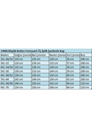 33096 Büyük Beden Fermuarlı Üç İplik Kap - Antrasit - (1)