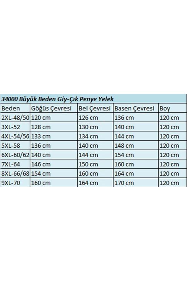34000 Büyük Beden Penye Giy-Çık Yelek - Lacivert - 2