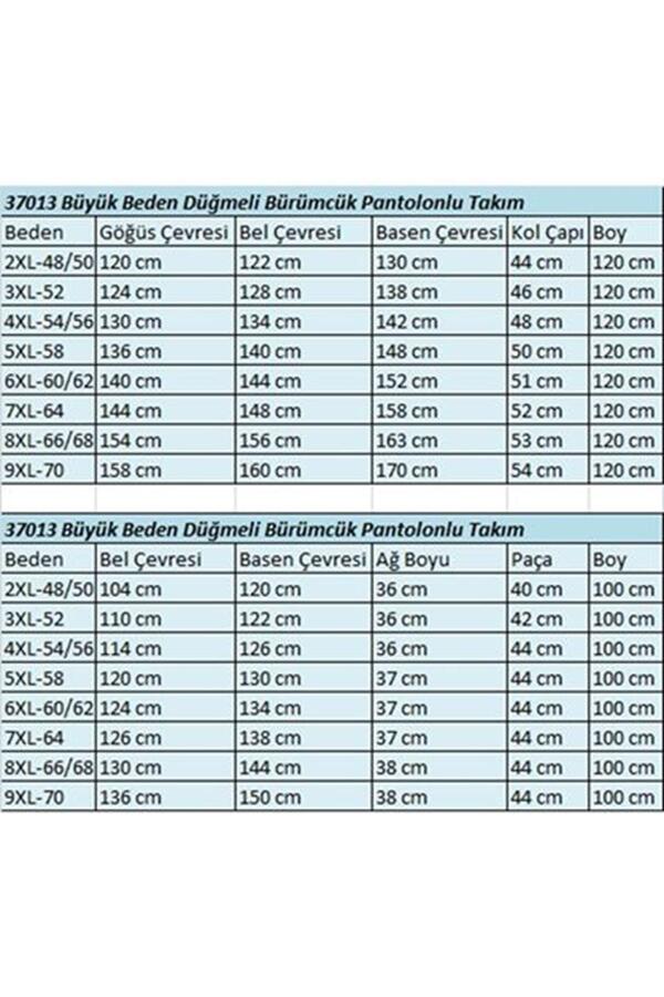 37013 Büyük Beden Bürümcük Pantolonlu Takım - Haki - 2