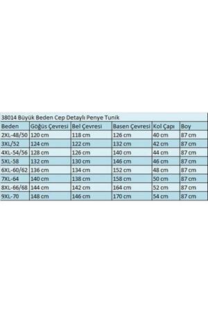 38014 Büyük Beden Basic Penye Tunik - Bordo - 2