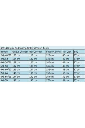38014 Büyük Beden Cep Detaylı Penye Tunik - Siyah - 2