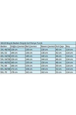 38110 Büyük Beden Düşük Kol Penye Tunik - Siyah - (1)