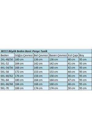 38111 Büyük Beden Basic Penye Tunik - Mor - (1)