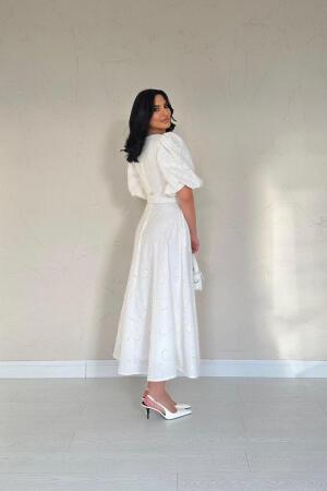 3lü V Yaka Tişört – Kısa Kollu Yazlık Slim Fit Body - Pembe, Açık Mavi, Ekru - 19