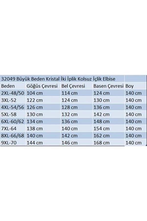 42050 Büyük Beden Modal Kolsuz Elbise - Ekru - 2