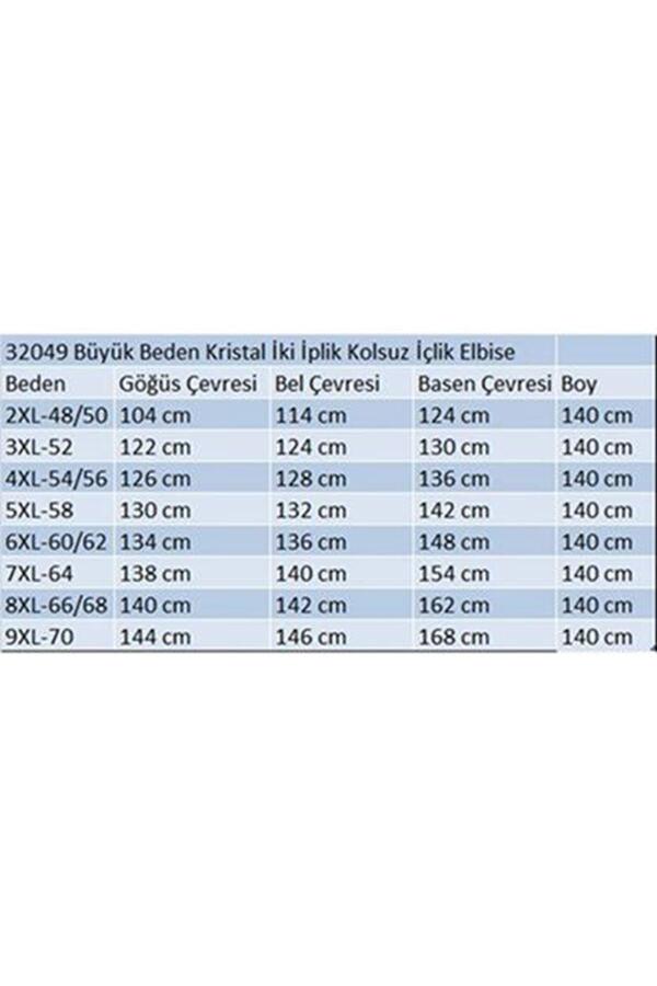 42050 Büyük Beden Modal Kolsuz Elbise - Lacivert - 2