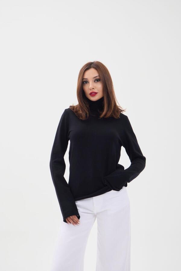 4214 TRİKO DÜZ BALIKÇI SALAŞ-SİYAH - 3