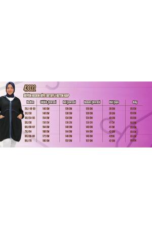 43032 Büyük Beden Biye Detaylı Keten Kap - Vizon - (1)