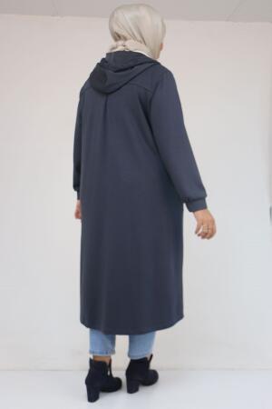 43036 Büyük Beden Zincir Kordonlu Oysho Kap - Siyah - 3