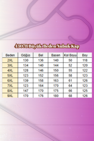 43078 Büyük Beden Kolları Lastikli Pat Detaylı Nubuk Kap - Siyah - (1)