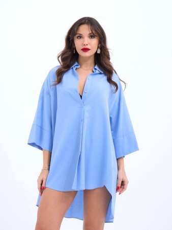 4328 GÖMLEK-MAVİ - ANGELINO BuyukBedeniz