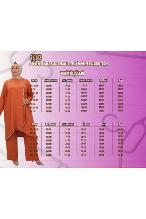 47062 Büyük Beden Taş Baskı Detaylı Pantolonlu Bürümcük Takım - Gül Kurusu - 2