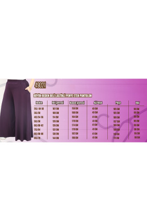 49003 Büyük Beden Beli Lastikli Penye Etek Pantolon - İndigo - 2