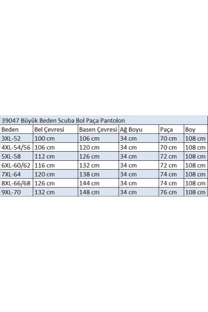 49008 Büyük Beden Scuba Çimalı Pantalon - Bordo - 2