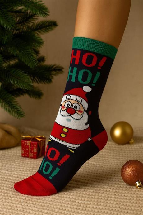 4'lü Paket Unisex Yılbaşı Çorap Renkli Soket Çorap Yeniyıl - 3