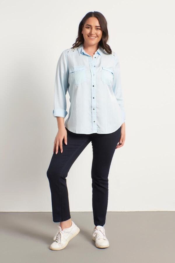 5 Cep Denim Pantolon Lacivert - 1