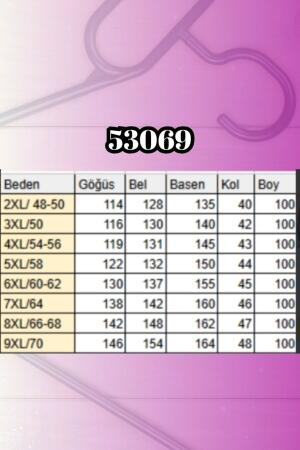 53069 Büyük Beden Omzu Taş Detaylı Penye Tunik - İndigo - (1)