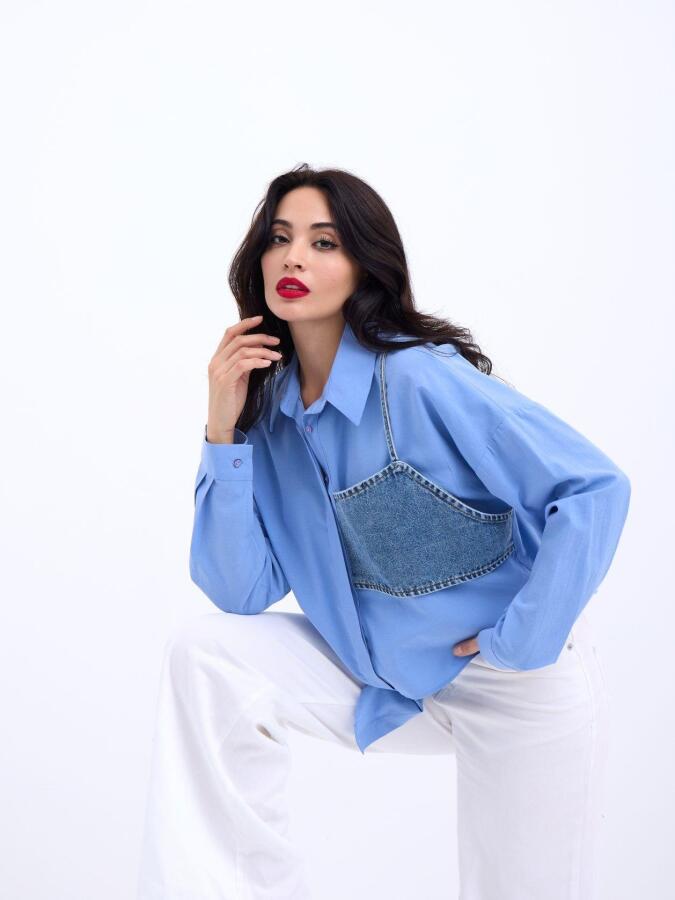 5419 GÖMLEK-KOYU MAVİ - 4