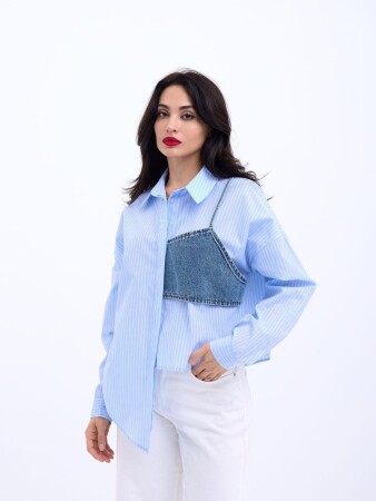 5419 GÖMLEK-SAN DİEGO ÇİZGİLİ - ANGELINO BuyukBedeniz