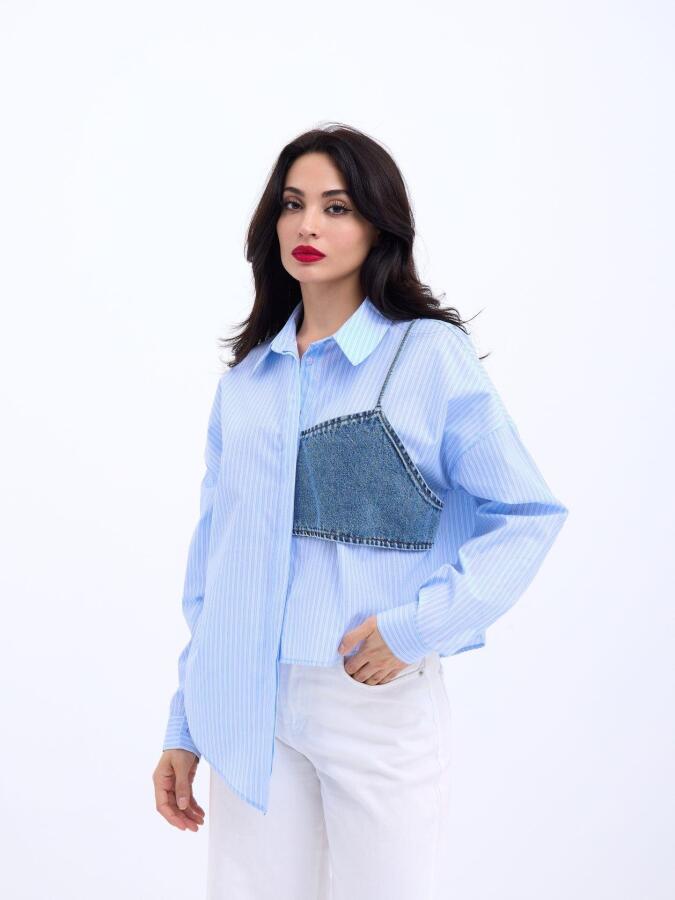 5419 GÖMLEK-SAN DİEGO ÇİZGİLİ - 1