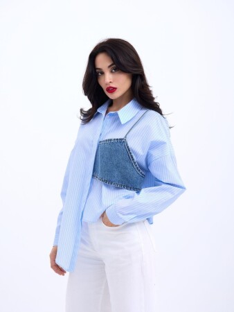 5419 GÖMLEK-SAN DİEGO ÇİZGİLİ - 5