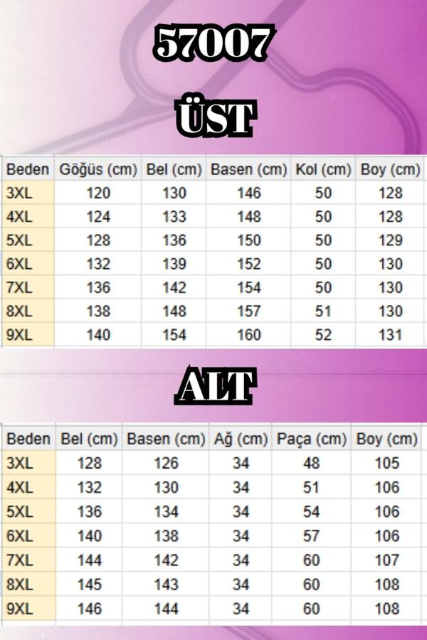 57007 Büyük Beden Yanı Yırtmaçlı Pantolonlu Takım - Lacivert - 2