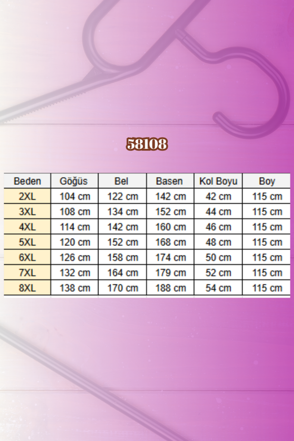 58108 Büyük Beden Mevlana Kesim Mir Tunik - Taba - 2