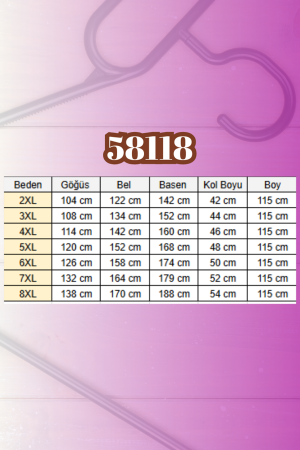 58118 Büyük Beden Çiçek Detaylı Mir Mevlana Tunik - Taba - (1)