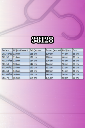 58128 Büyük Beden Baskı Detaylı Modal Tunik - İndigo - (1)