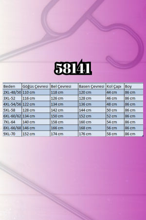 58141 Büyük Beden Önünde Kalp Baskılı Modal Tunik - Siyah - 2