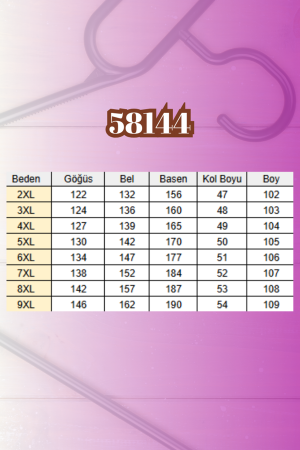 58144 Büyük Beden Hakim Yakalı Mir Tunik - Mürdüm - (1)