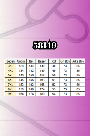 58149 Büyük Beden Taş Baskı Detaylı Çilek Tunik - Siyah - 3