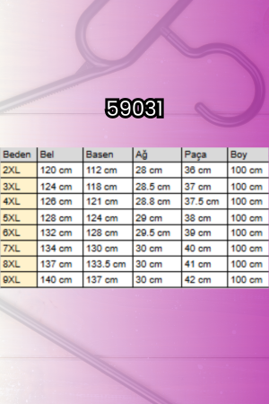 59031 Büyük Beden Paçası Yırtmaçlı Yırtmaçda Taş Detaylı Kot Pantolon - Soğuk Mavi - 2