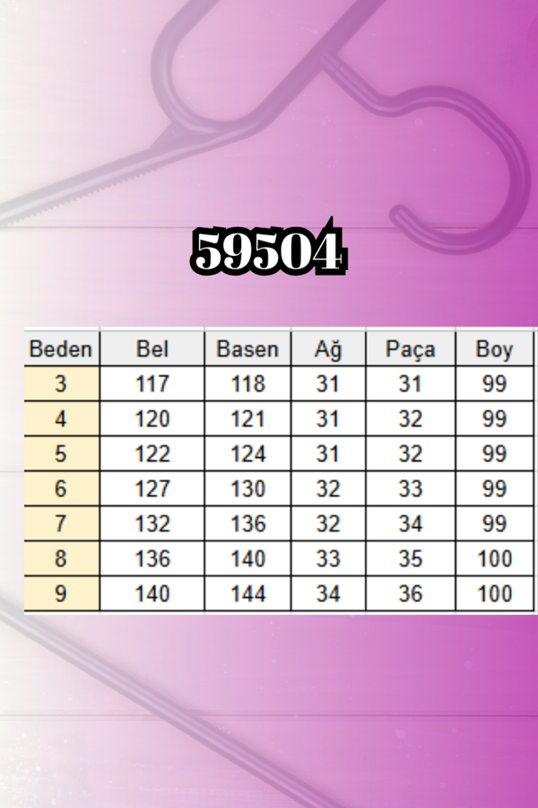 59504 Büyük Beden Biyeli İçi Şardonlu Tayt - Lacivert - 2