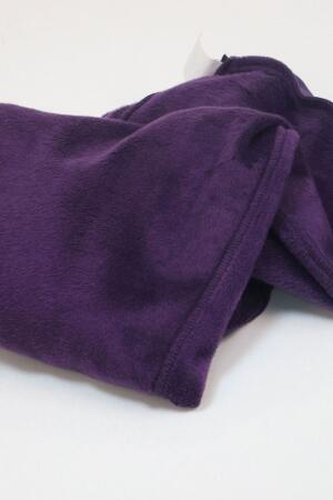 59507 Büyük Beden Önü Yırtmaçlı İçi Şardonlu Tayt - Mor - (1)